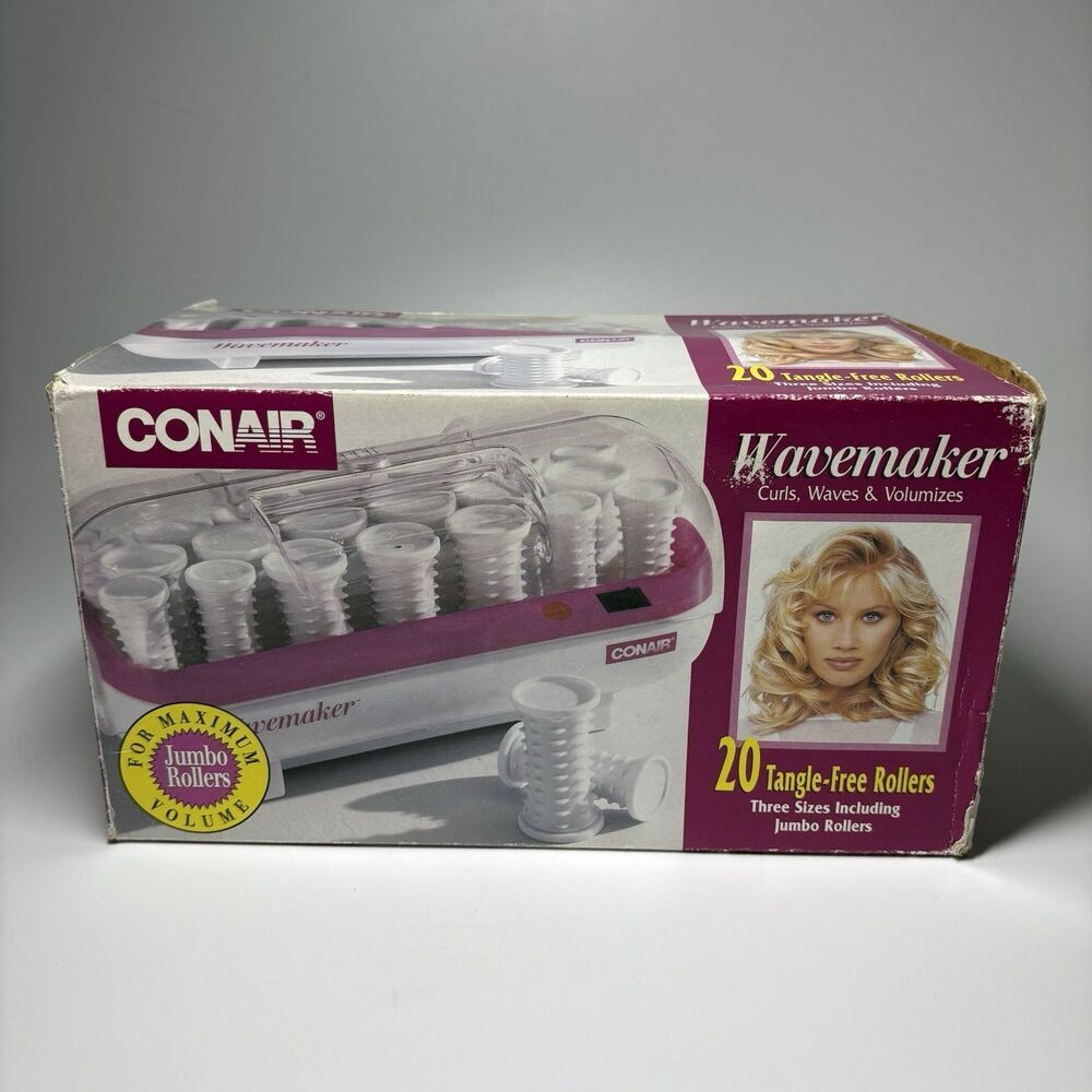 Conair Wavemaker HS16X 20 Hot Rollers 3 sizes With 18 Clips Tested Works Pageant